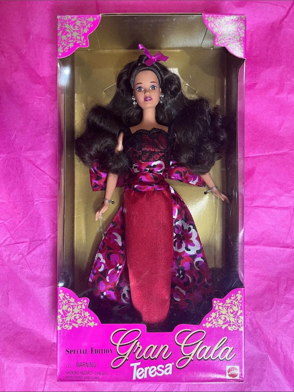 Mattel Gran Gala Teresa Doll in Red and Magenta Gown